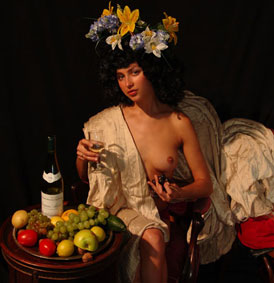Bacchus, Hommage a Caravaggio