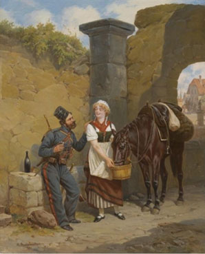 A cossack and a towngirl