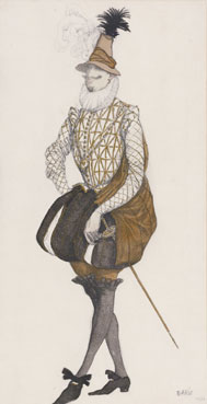 Costume design for Prince Espagnol from the ballet the Sleeping Beauty