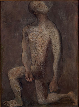 Kneeling figure