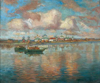 Fishing Boats on the Volga River