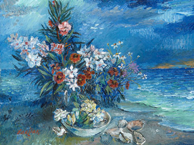 Flowers by the sea