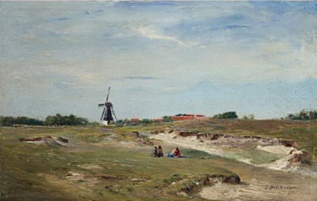 Landscape with windmill