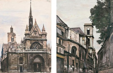 The Church of Saint-Laurent in Paris