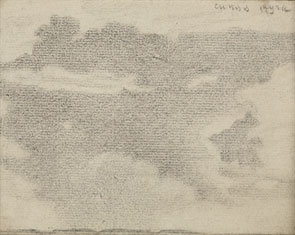 Sketch of landscape and clouds