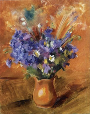 Still life of cornflowers