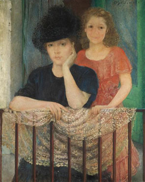 Portrait of a lady and her daughter