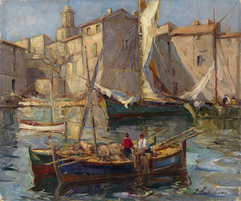 Fishing boats in the harbour