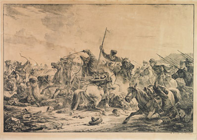 Battle between the Georgians and the mountain tribes; Bitwa