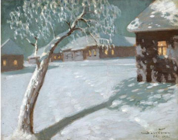 Village in winter