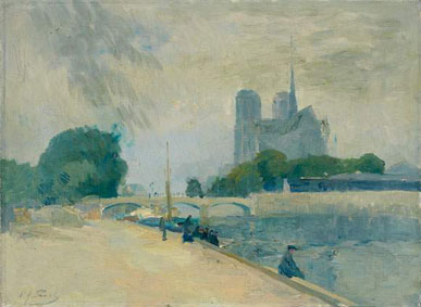 Les quais, vue du chevet de Notre Dame