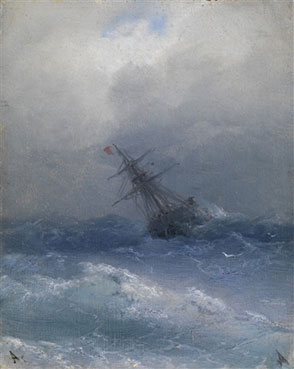 Корабель в шторм