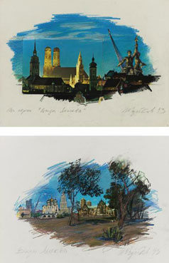 Two works from the series views of Moscow