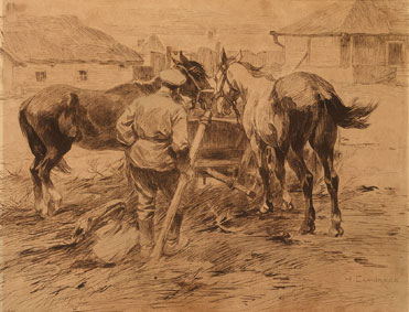 Feeding the horses