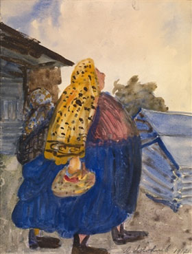 Peasant woman with a kerchief