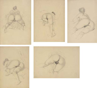 Five erotic drawings