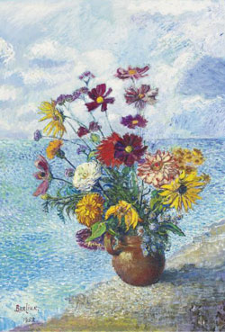 Flowers by the sea