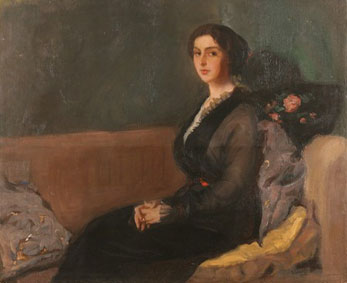 A seated lady