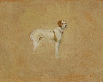 Krotkiy, the artist`s dog