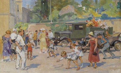 Summer street scene