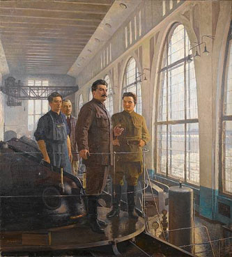 Stalin and Kirov at Volkhovstroi