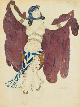 Costume design for a Syrian dancer in Cleopatra