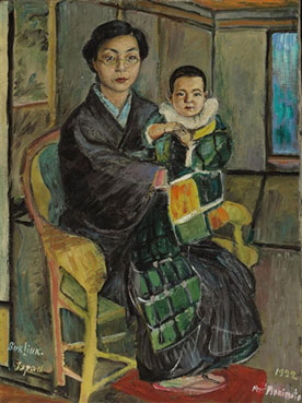 Portrait of Mrs Morimoto and her son