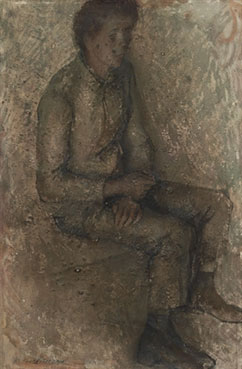 Portrait of a young man seated