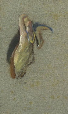 Study for a woman with her right arm raised