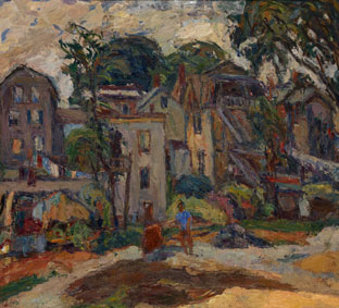 Cityscape and Study for a landscape (on the reverse)