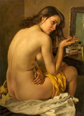 Nude in front of a mirror