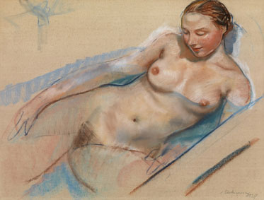 Bathing nude