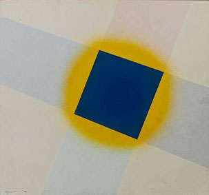 Composition with blue square (Dedicated to Ivan Kliun)