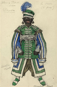 A costume design for Petrushka: the moor