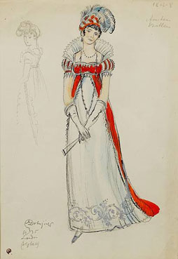 A design for a lady`s costume