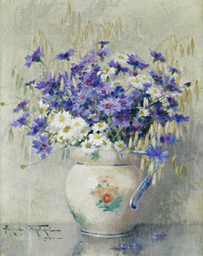 Still life with flowers in a vase