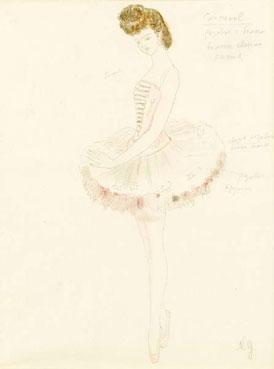 A costume design for a ballerina for Carnaval