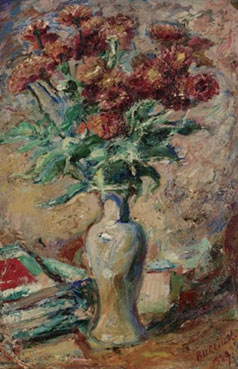 Flowers in a white vase