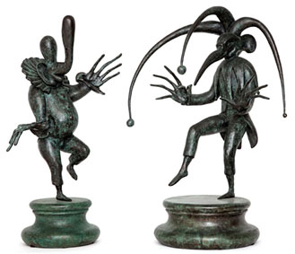 Two bronzes from the Carnival at Saint Petersburg series