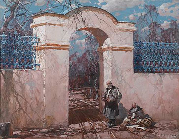 Men before the gate