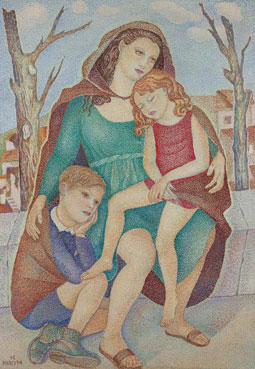 Mother and children