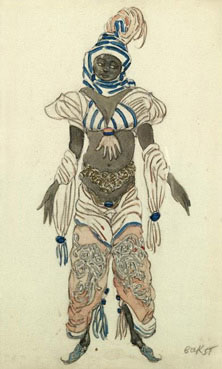 Costume design for a negress in a production of Aladdin