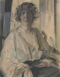 Portrait of the artist`s wife, Lydia Vytchegjanine (1889-1960)