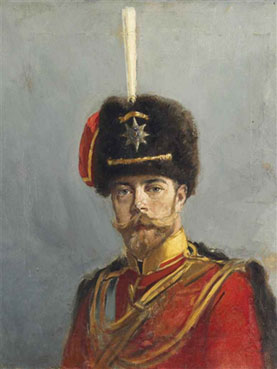 Study for a portrait of Emperor Nicholas II, Chief of the Guard Hussar Regiment