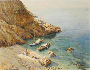 Beach cove at Amalfi