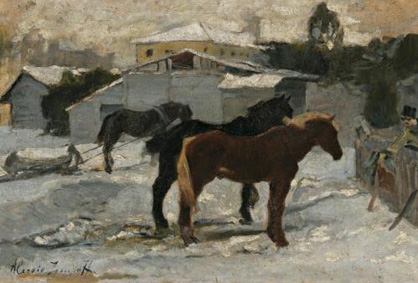 Horses resting