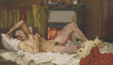 Reclining male nude