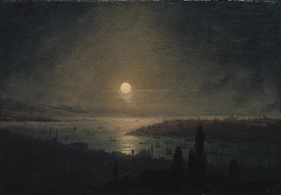 View of Constantinople at night