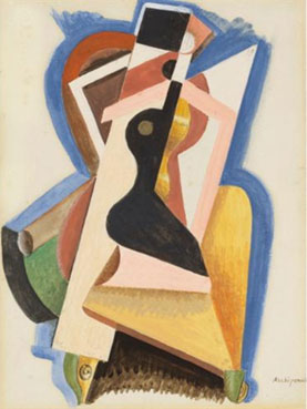 Composition  (femme  assise)