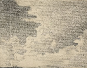 Sketch of landscape and clouds